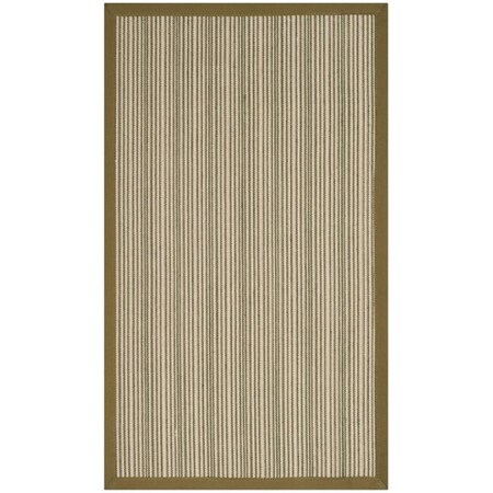 Safavieh 4 x 6 ft. Natural Fiber Power Loomed Small Rectangle Area Rug Multi & Green NF132A-4
